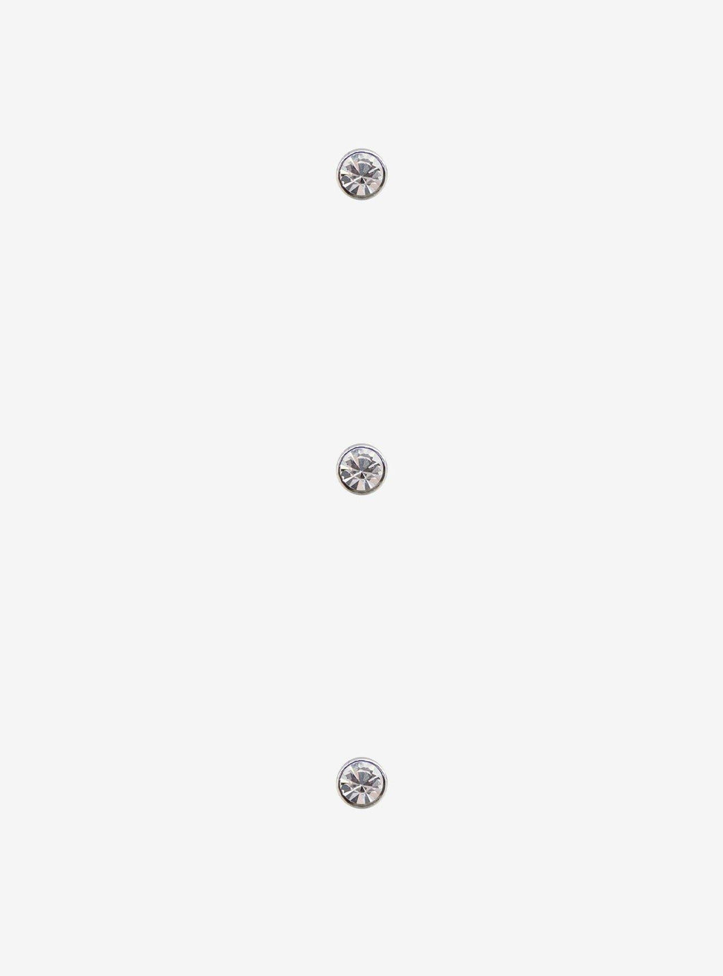 Steel Basic CZ Nose Stud 3 Pack