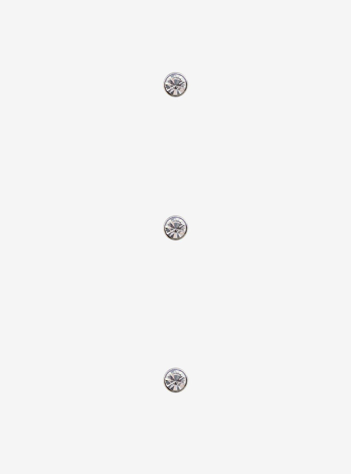 Steel Basic CZ Nose Stud 3 Pack