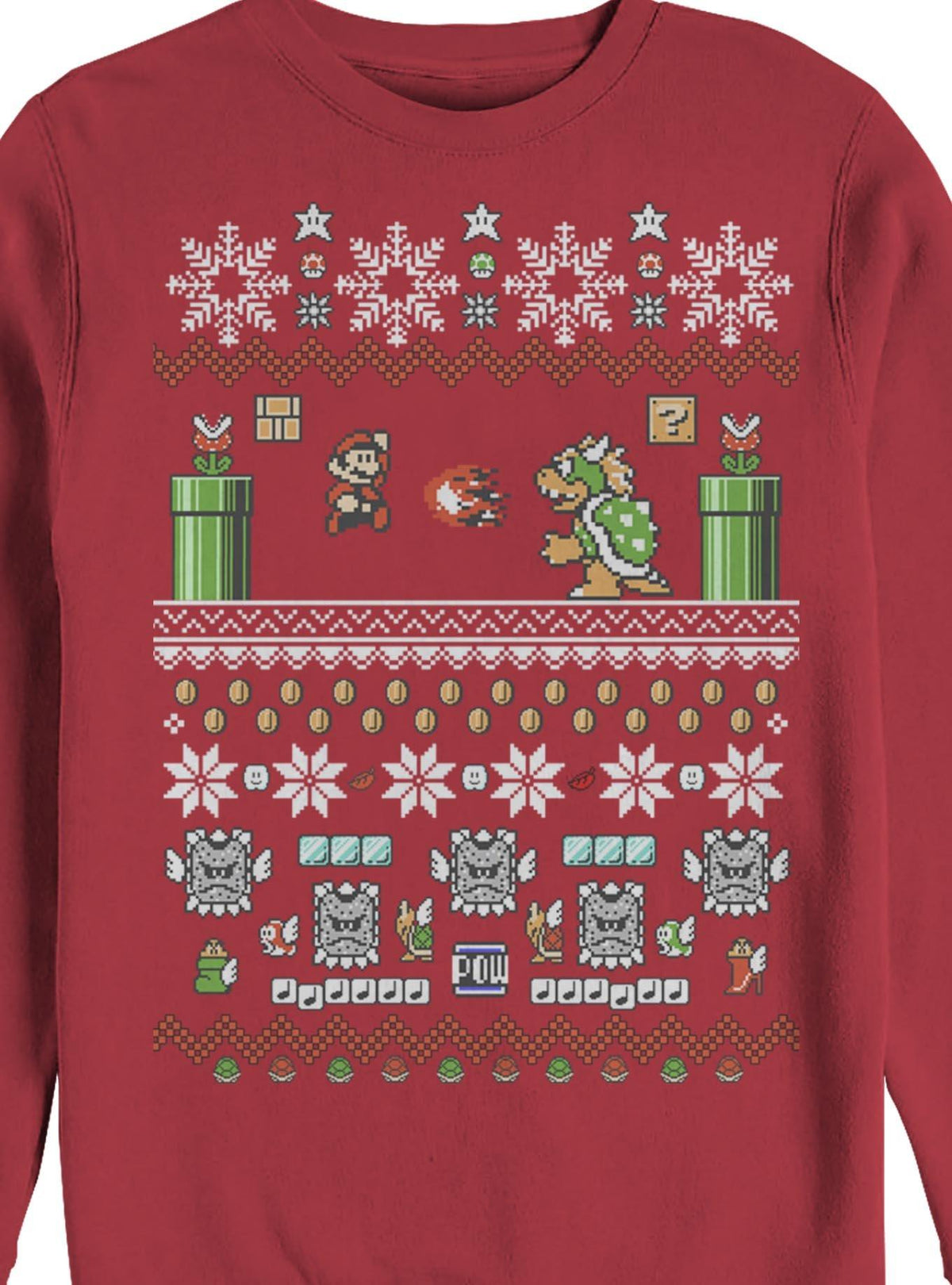 Nintendo Mario and Bowser Ugly Christmas Sweater Sweatshirt