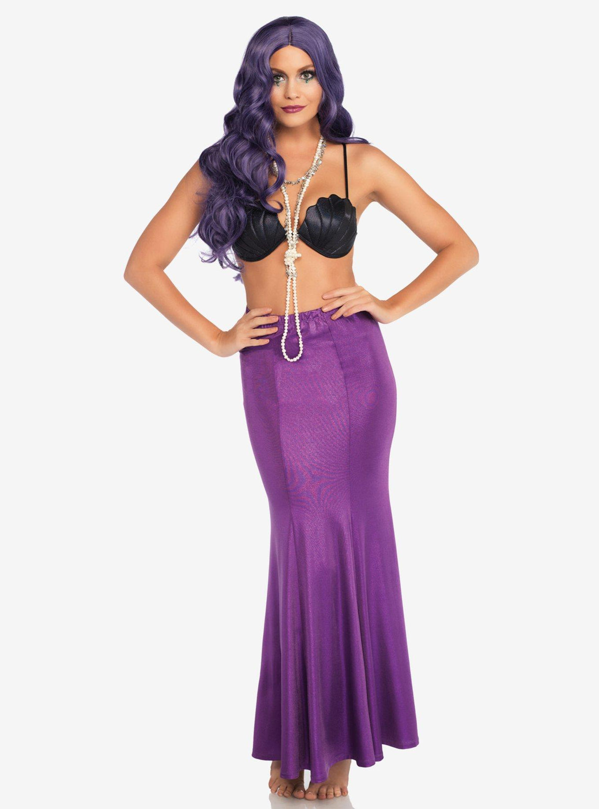 Purple Shimmer Spandex Mermaid Skirt
