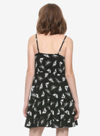 Black & White Butterfly Tiered Dress