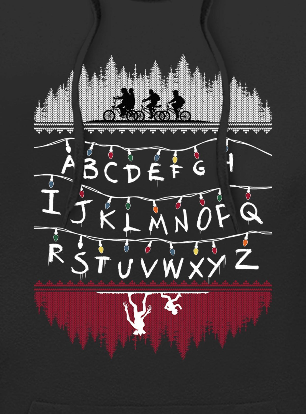 Stranger Things Alphabet Lights Hoodie