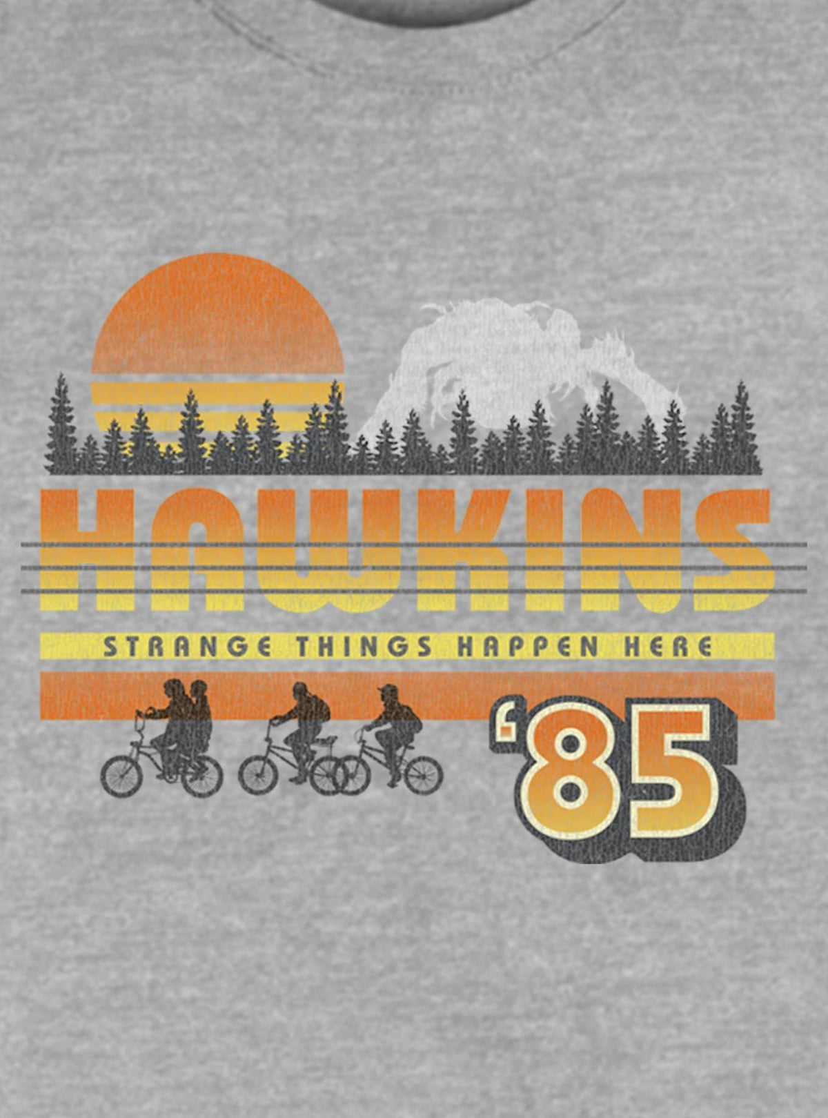 Stranger Things Hawkins Vintage Sunset Crew Sweatshirt
