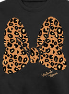 Disney Mickey Mouse Animal Print Bow Sweatshirt