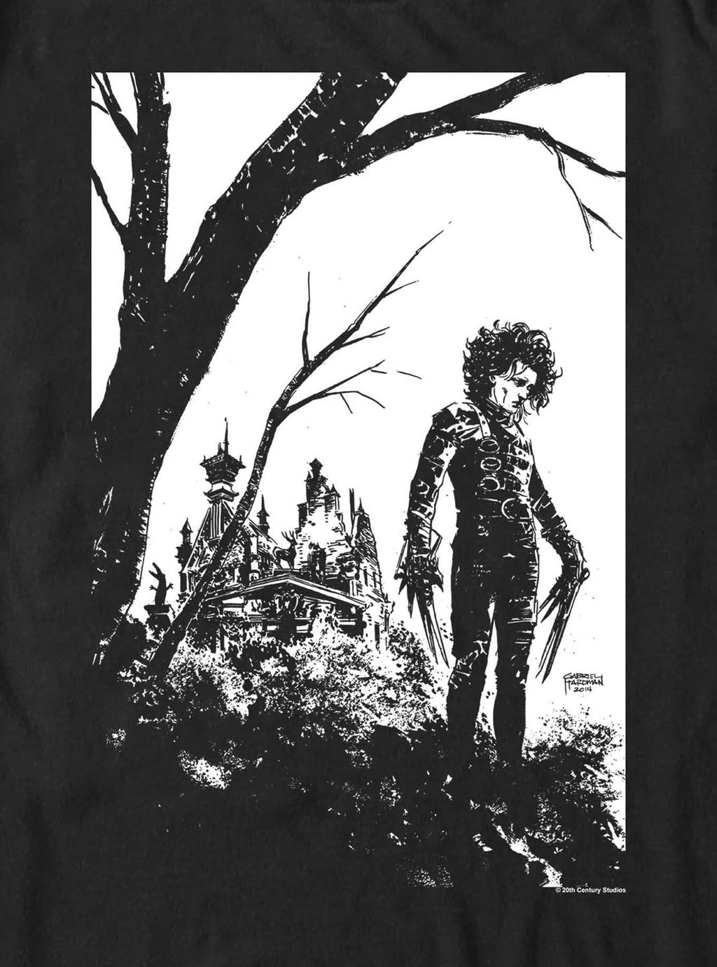Edward Scissorhands Black And White Cover T-Shirt Hot Topic Exclusive