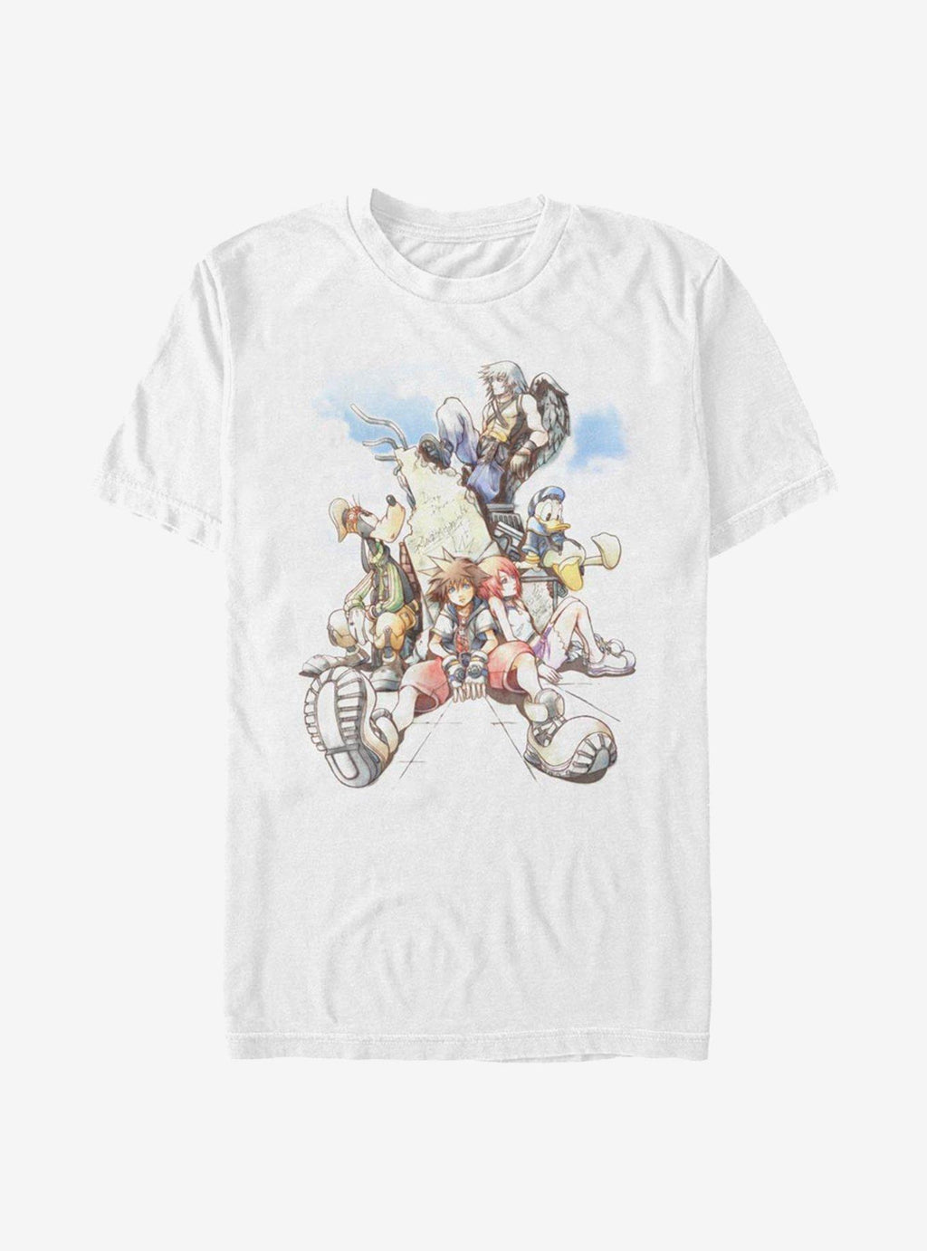 Disney Kingdom Hearts Group In The Clouds T-Shirt