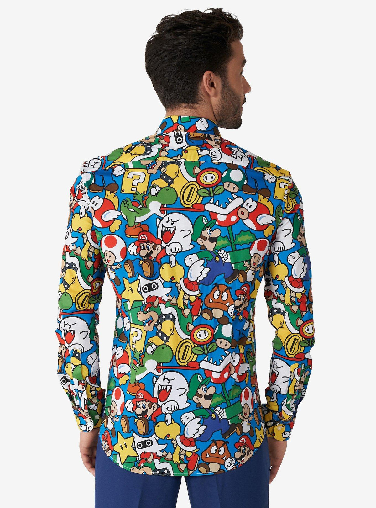 Opposuits Men's Super Mario Bros. Button-Up Shirt