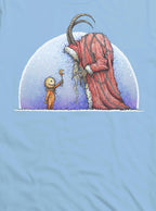 Holiday Horrors Meet Krampus Light Blue T-Shirt