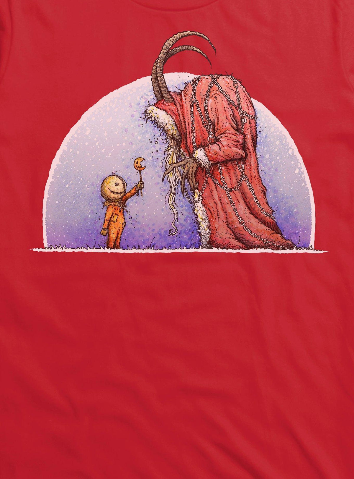 Holiday Horrors Meet Krampus Red T-Shirt