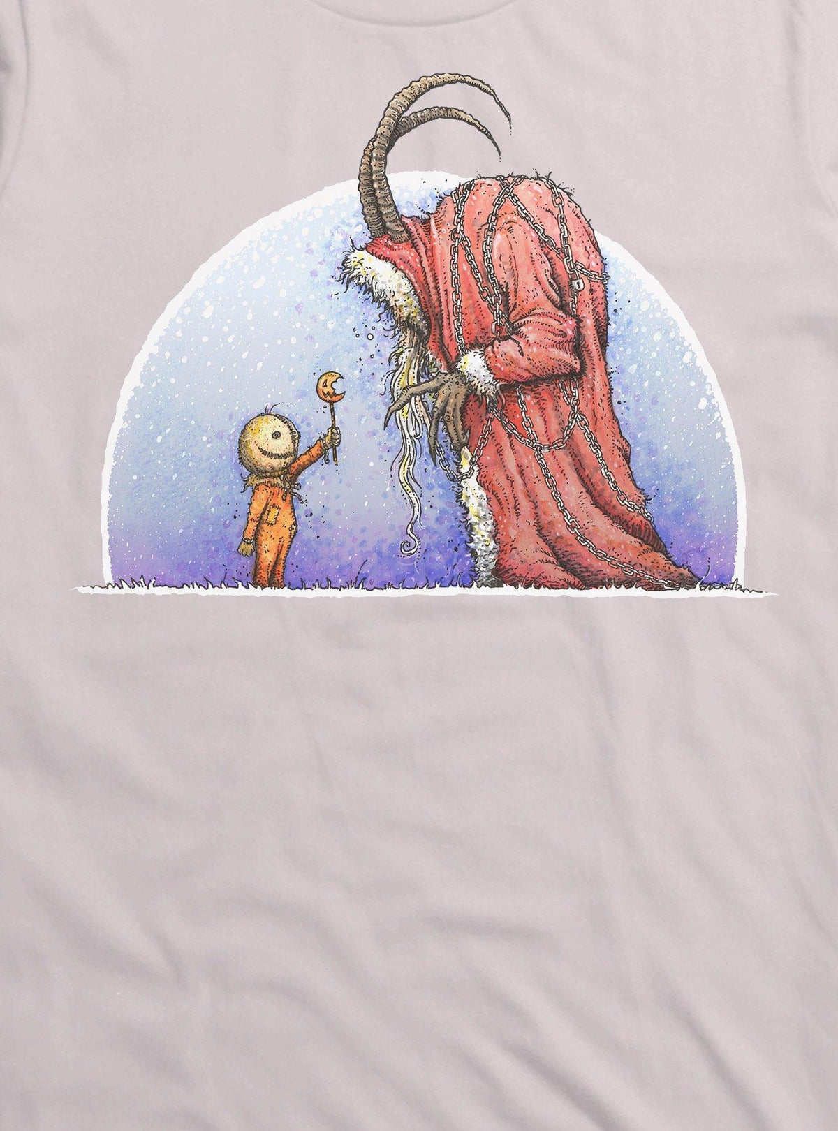 Holiday Horrors Meet Krampus Ice Grey T-Shirt