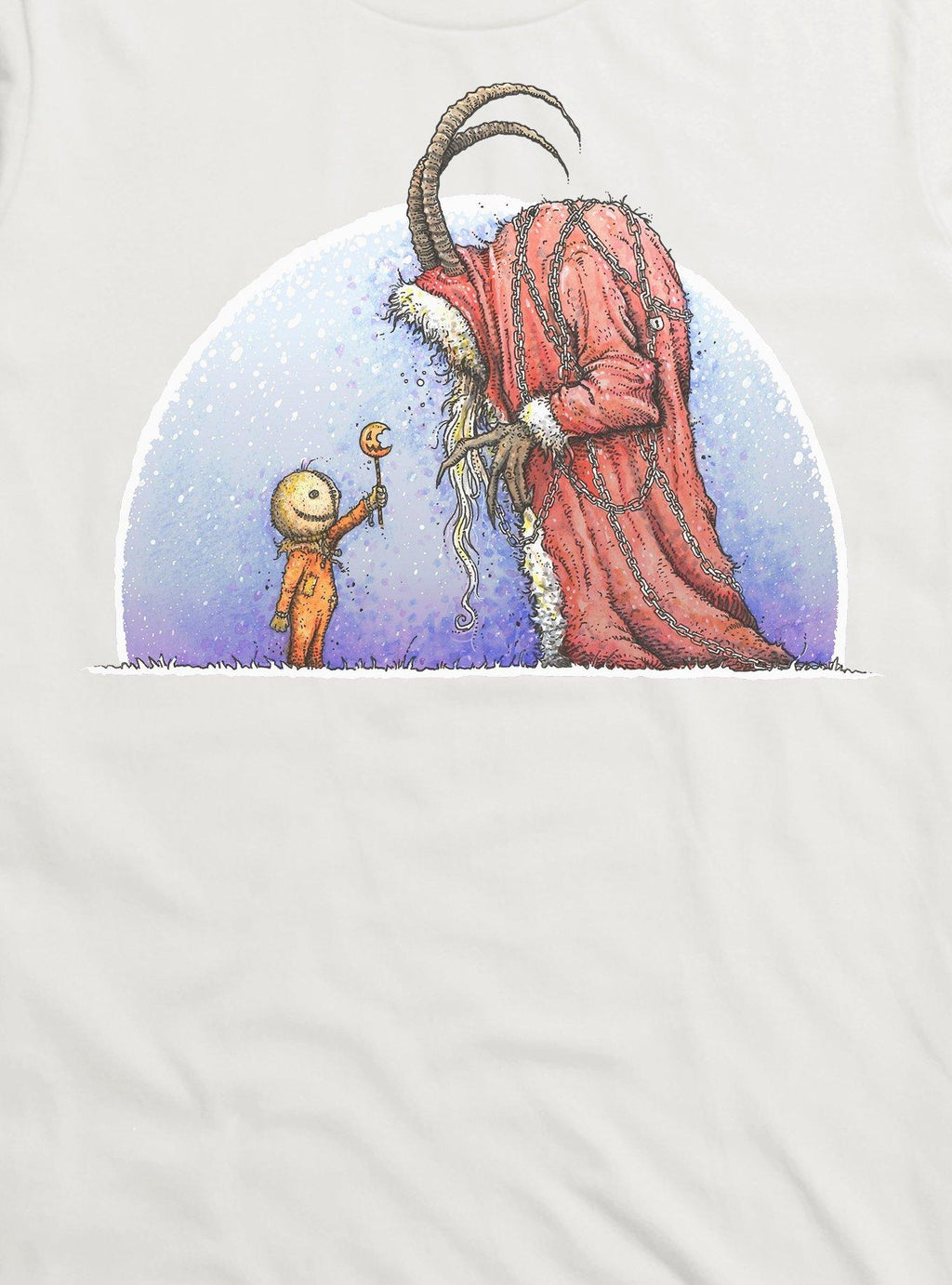 Holiday Horrors Meet Krampus White T-Shirt